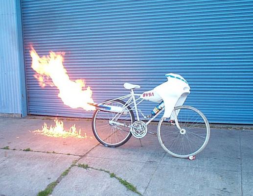 Rocket Bike Fire