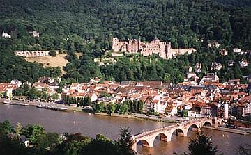 Castle and downtown of Heidelberg, Germany